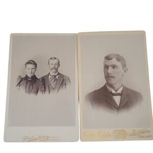 Antique Cabinet Card Photos Couple Portrait Victorian Ephemera Lot